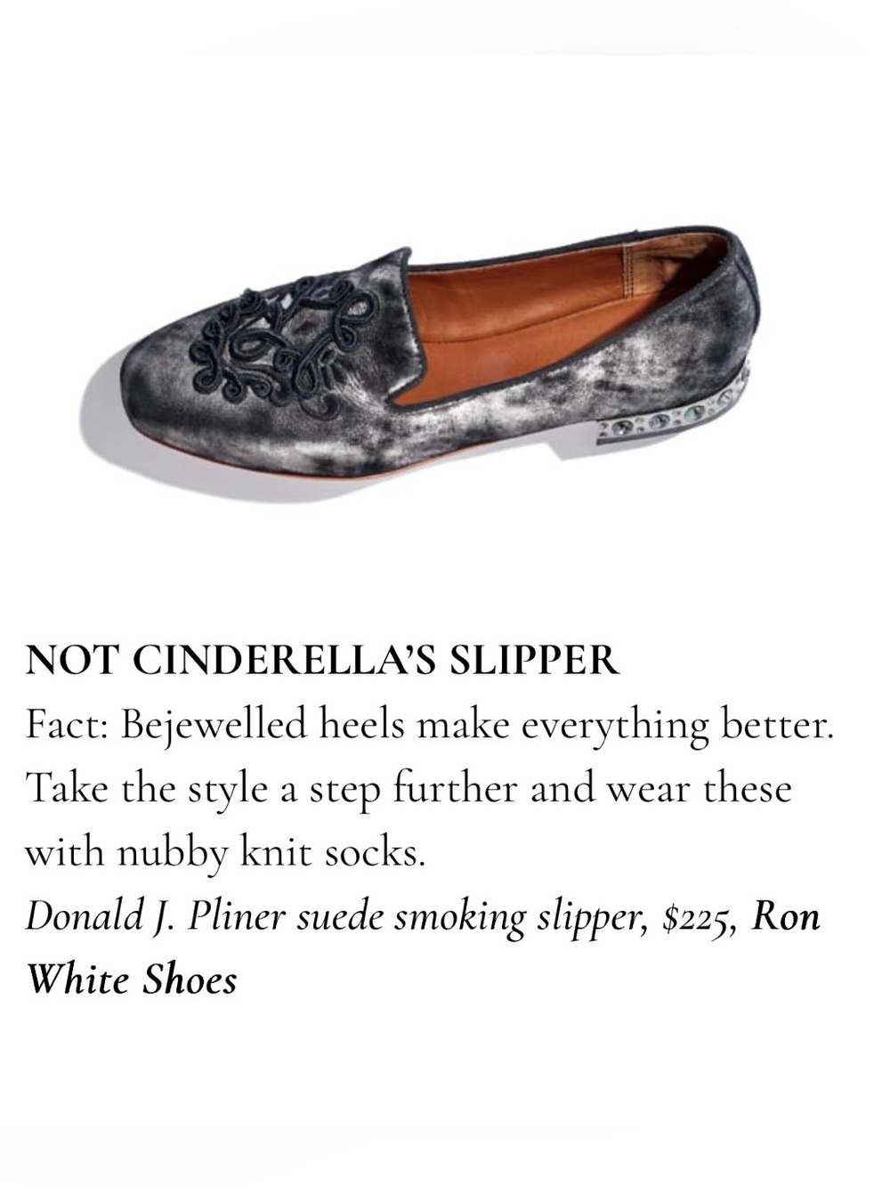 Donald J. Pliner Loafers Slip-ons smoking slippers metallic silver/black 9.5 40